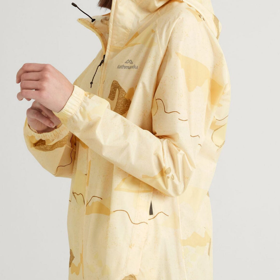 kathmandu yellow raincoat with a pattern by jasmine kroeze