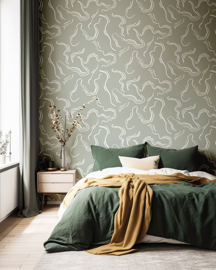 FREE Bedroom Wallpaper Mockup PSD