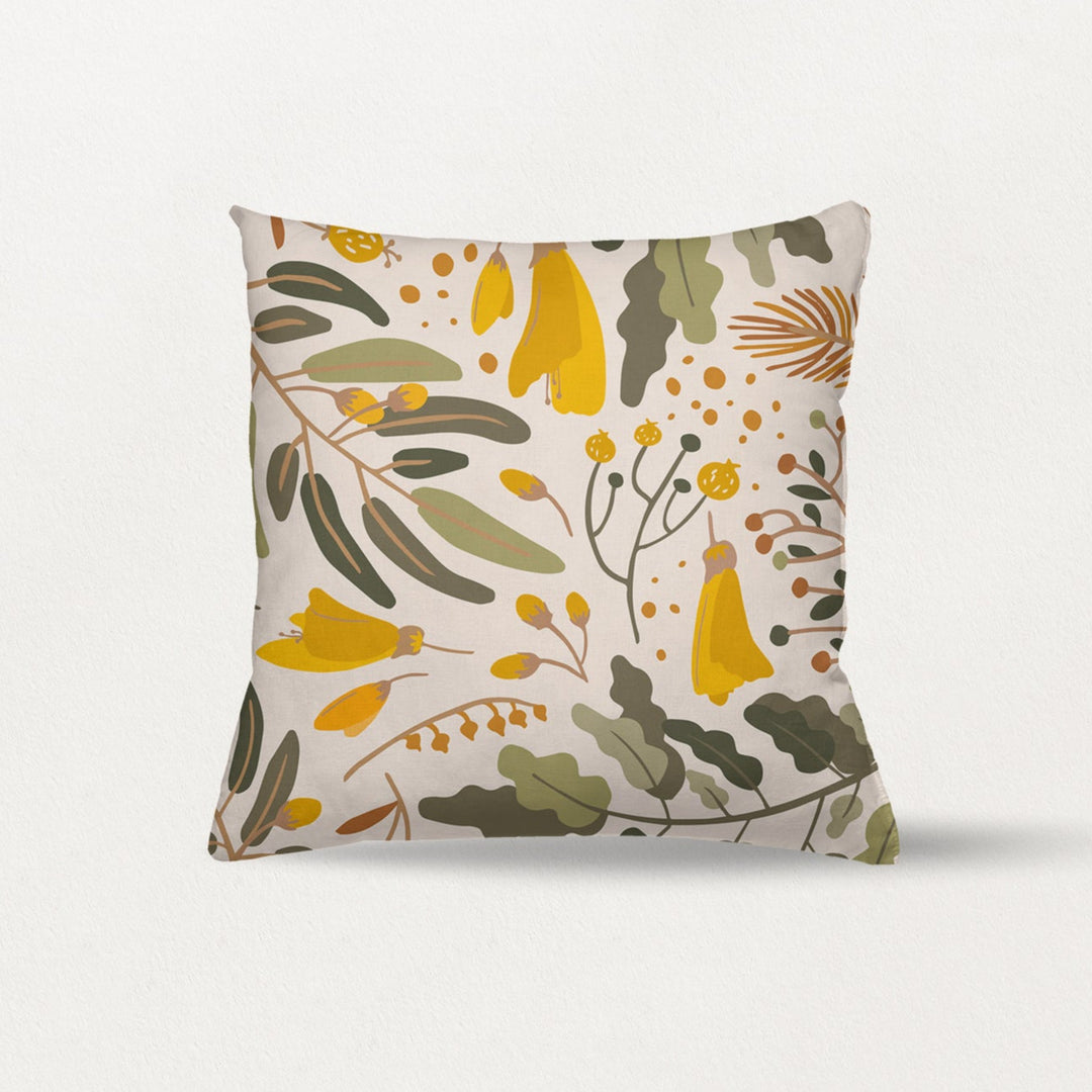 nz native cushion floral pattern by jasmine kroeze