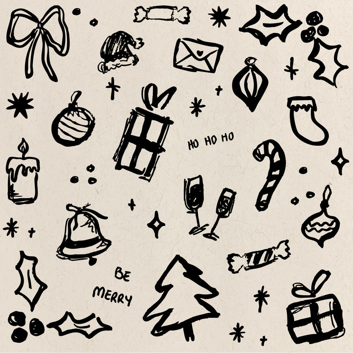 Christmas Icon Doodles - Festive Windows