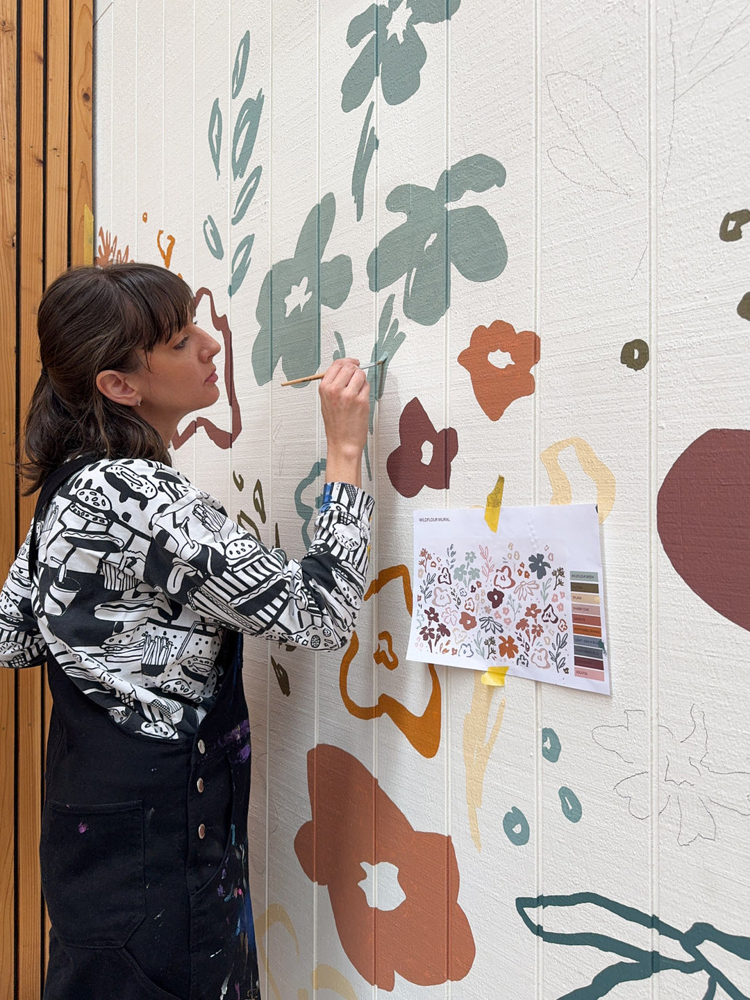 Wildflour Bakery - Floral Mural