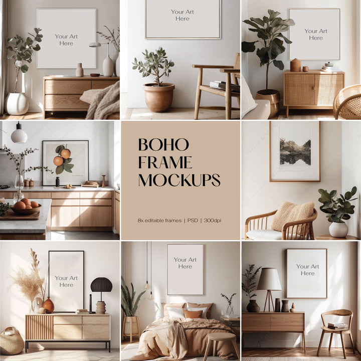 Boho Mockup Frame Bundle