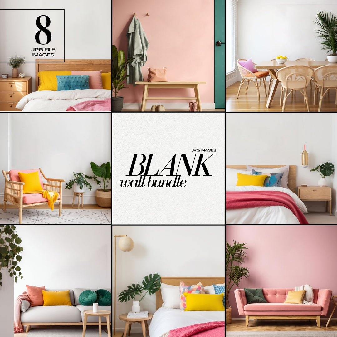 Colorful Interior Stock Image Blank Wall JPG Bright