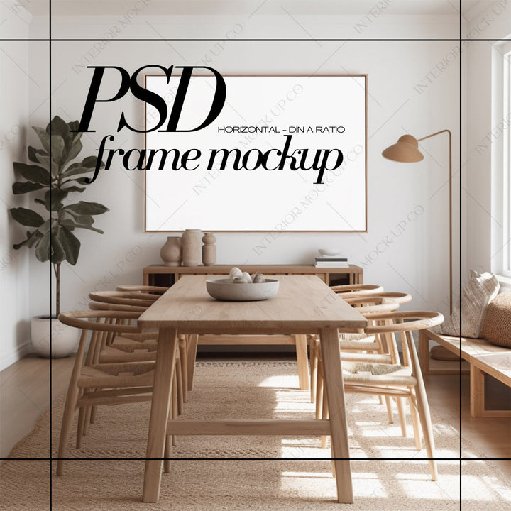 DIN A Horizontal Frame Mockup PSD