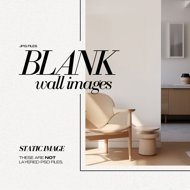 Blank Wall  Contemporary Interior Mockup Bundle JPG