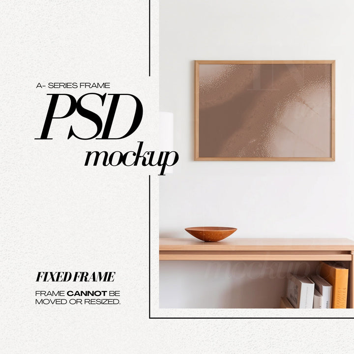 DIN A3 Horizontal Frame Mockup PSD