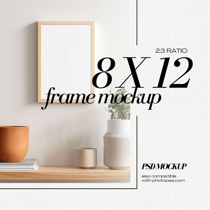 Colorful Wall Art Frame Mockup Bundle for Small Artwork