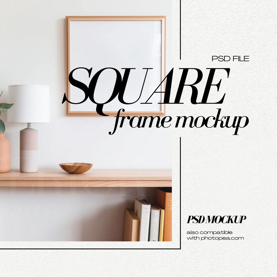 Colorful Wall Art Frame Mockup Bundle for Small Artwork