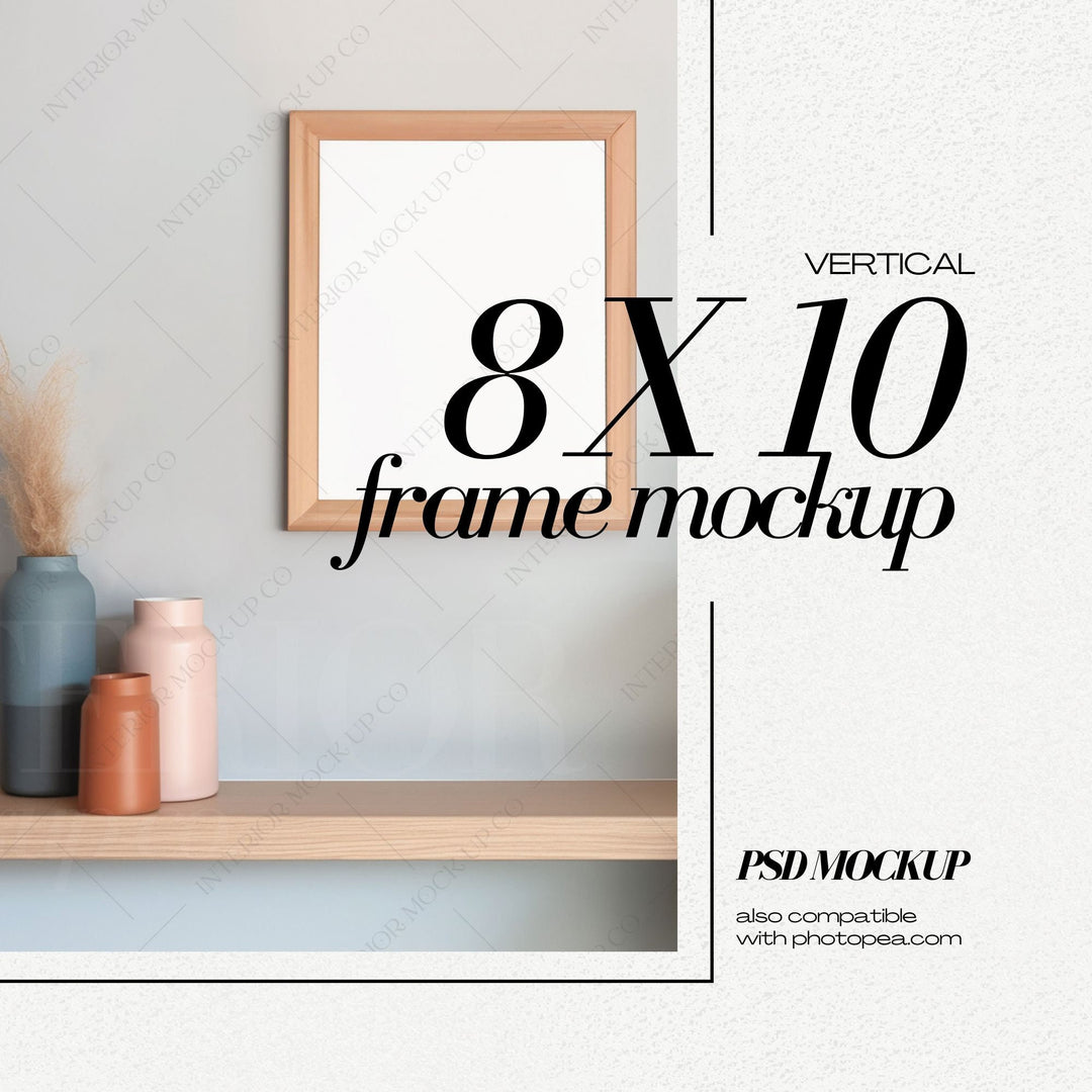 Colorful Wall Art Frame Mockup Bundle for Small Artwork