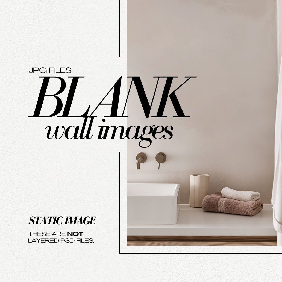 Blank Wall Mockup Bundle JPG Soft Pink