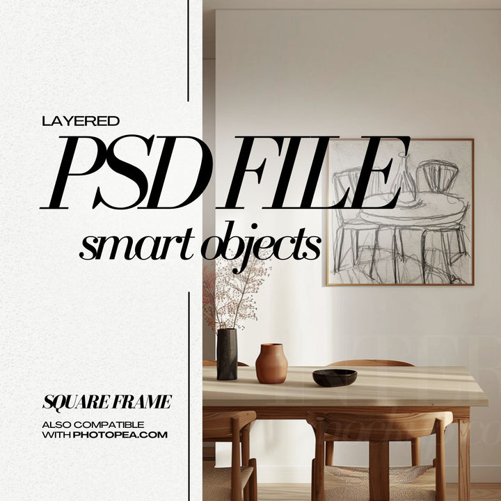 PSD Frame Mockup Bundle - Wooden Frames