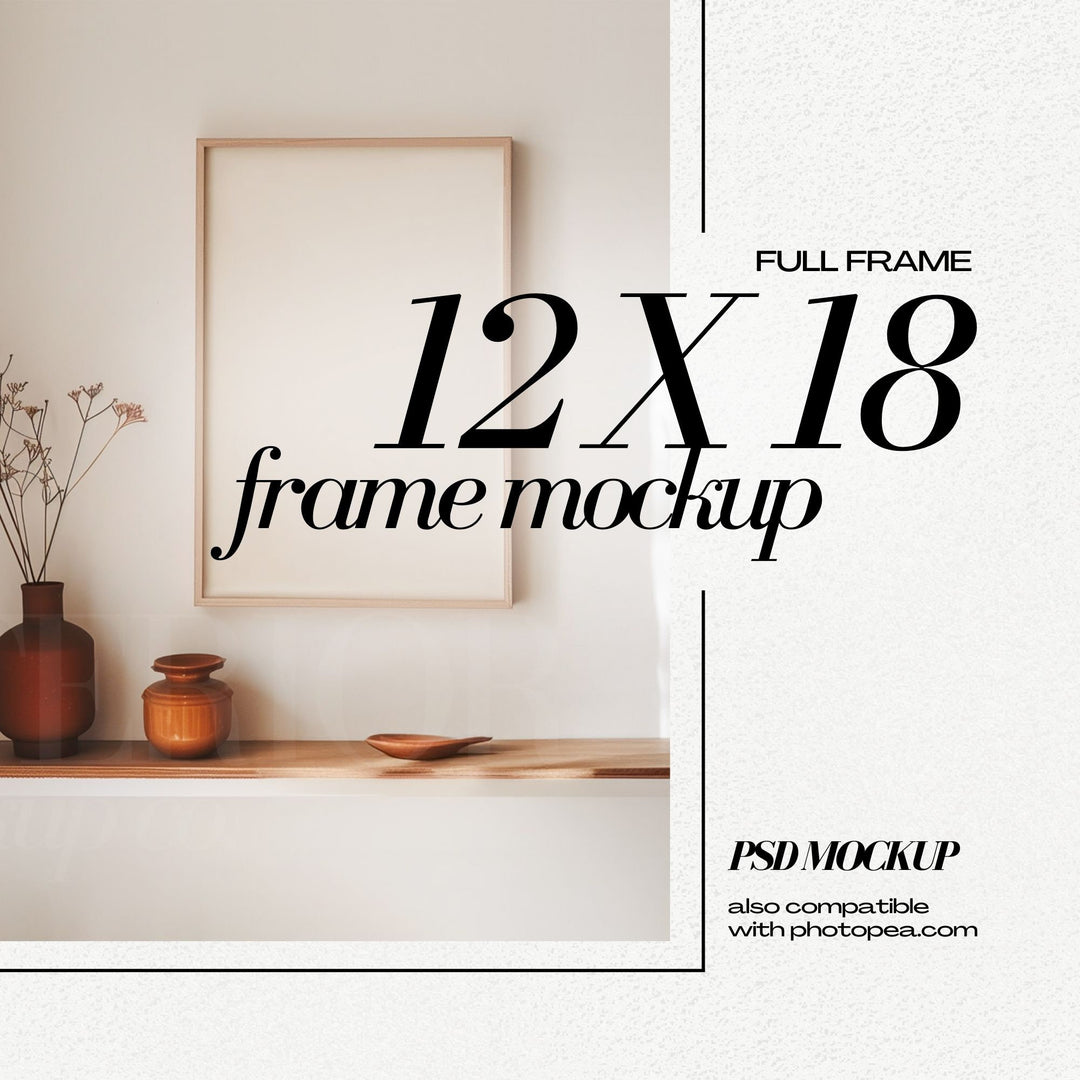 12x18 PSD Frame Mockup for Small Art