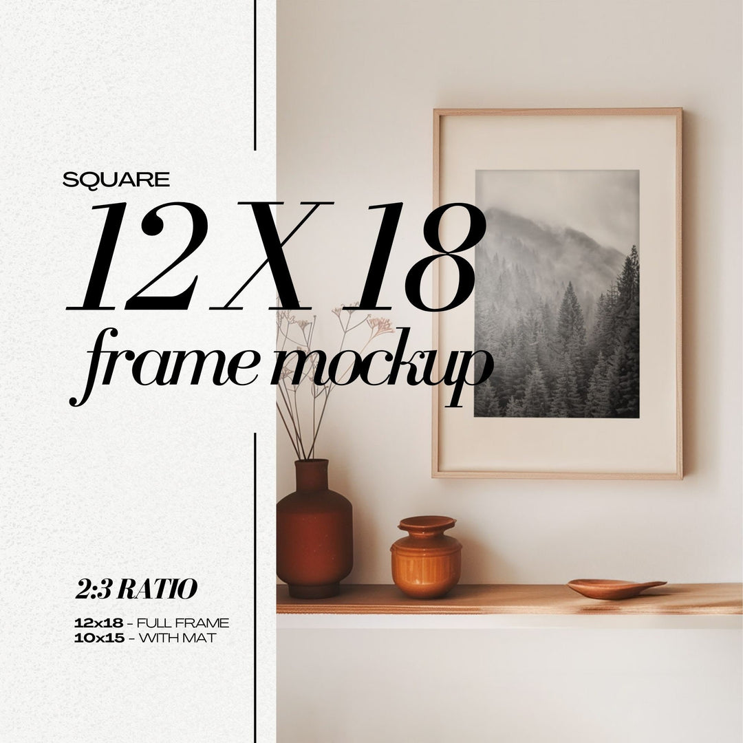 PSD Frame Mockup Bundle - Wooden Frames