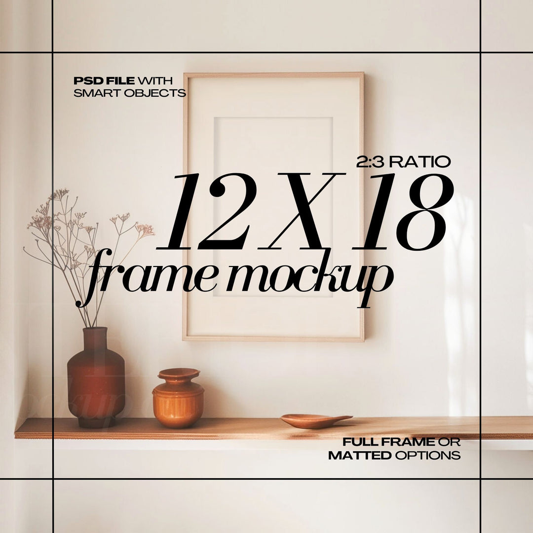 12x18 PSD Frame Mockup for Small Art