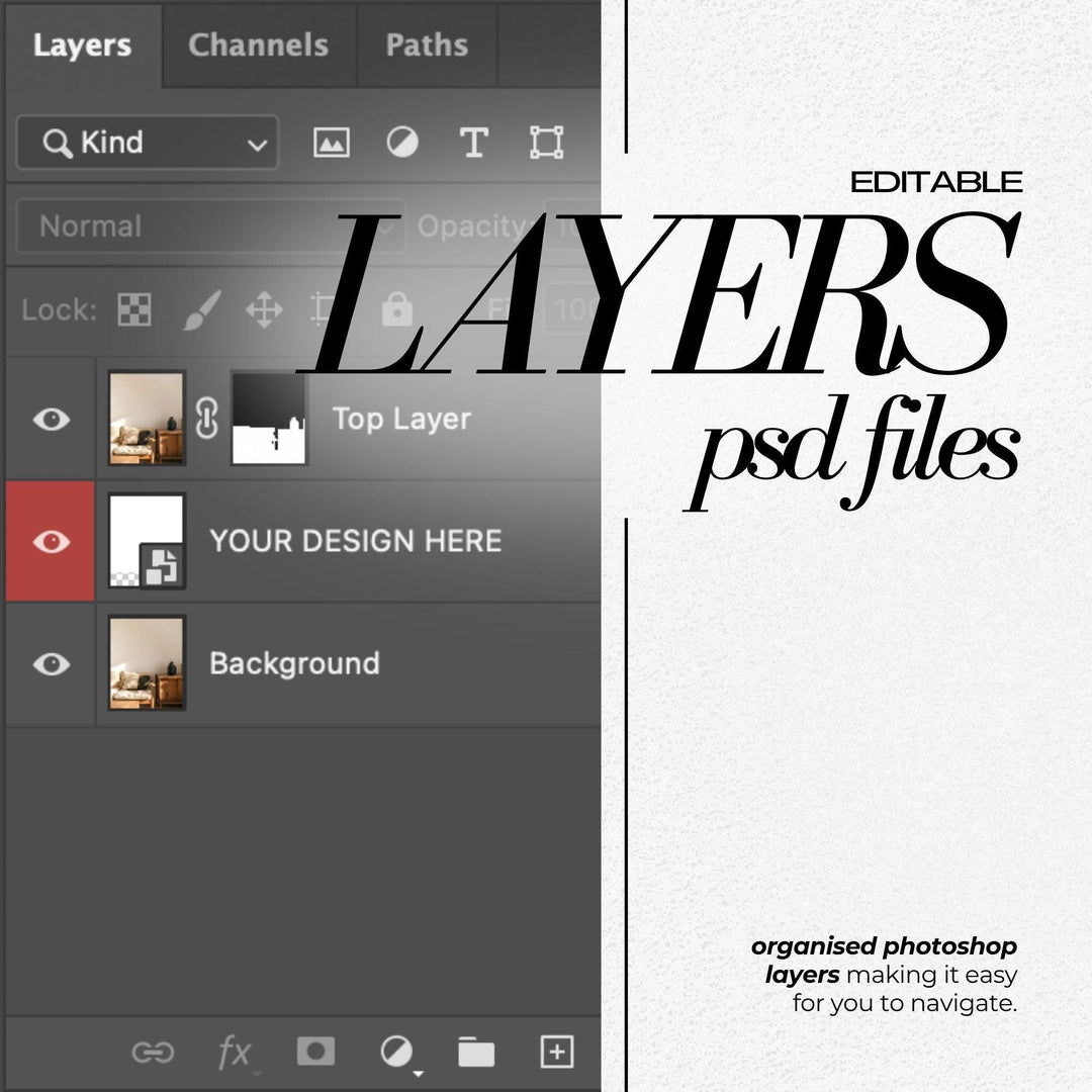 PSD Wallpaper Mockup Bundle Neutral Interior Mockups for Repeat Patterns