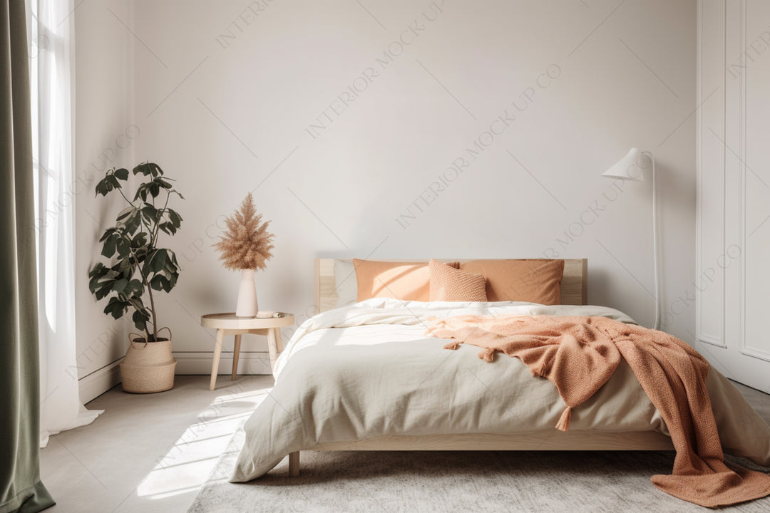 Soft Pink & Green Blank Wall - Stock Image Bundle