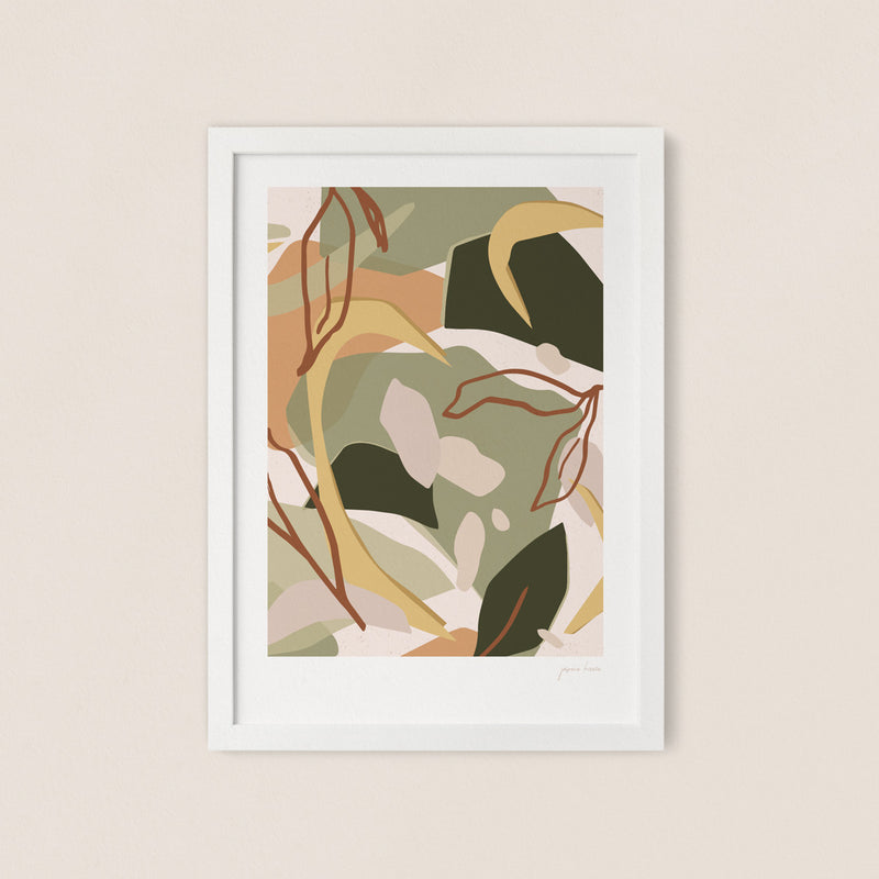 nz artist jasmine kroeze collage leaf print