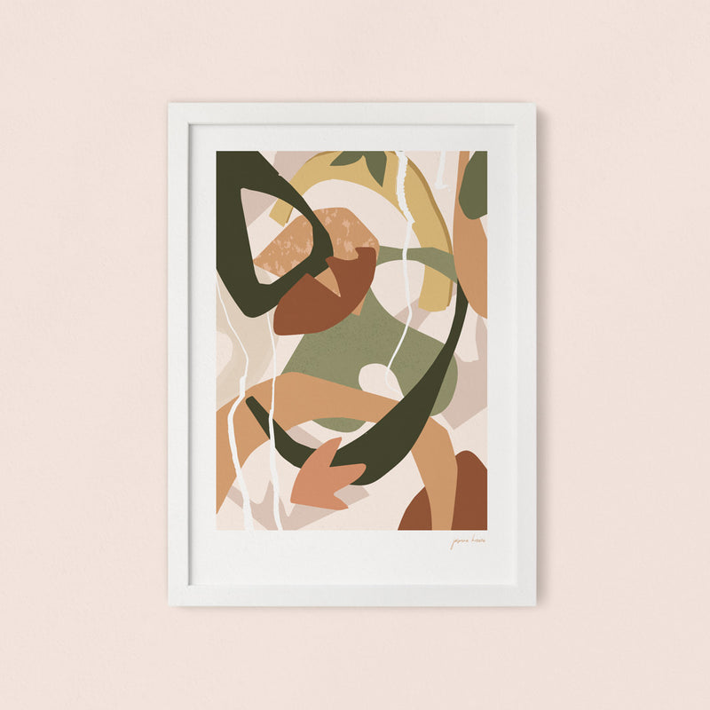 Cut out organic shapes abstract Art Print