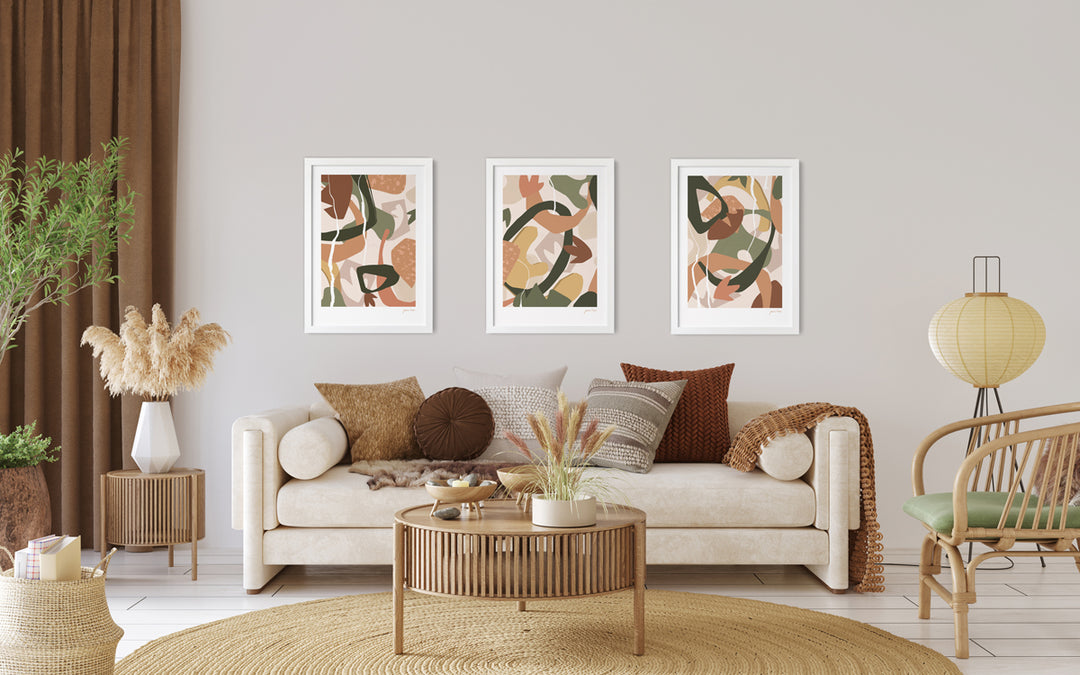 Earthy Circles II - Abstract Art Print