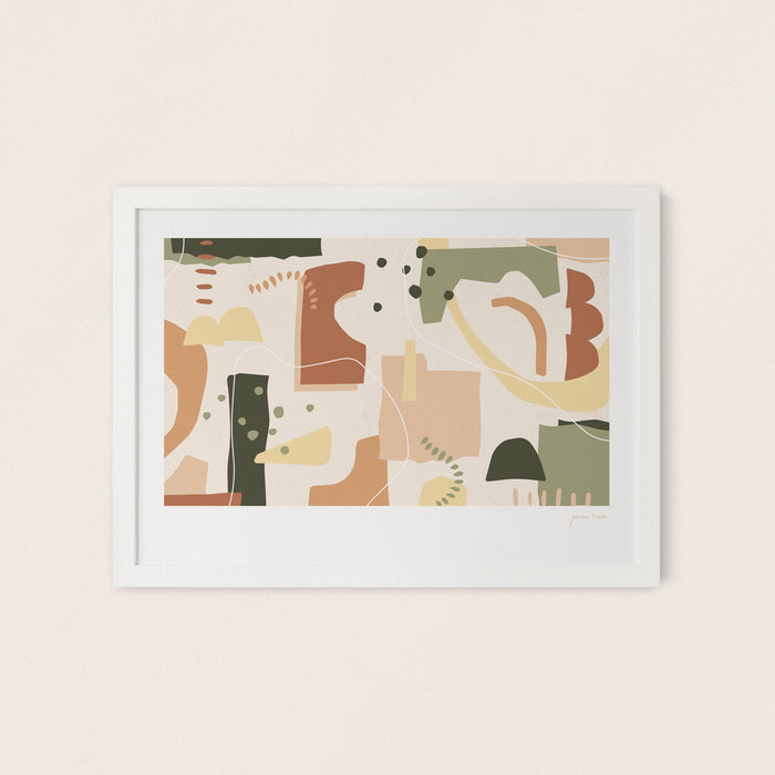 Earthy Collage I - Abstract Art Print