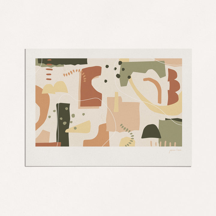 Earthy Collage I - Abstract Art Print