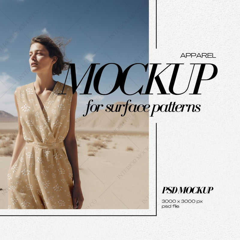 PSD Dress Mockup - Fashion Campaign Style