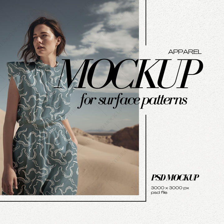 AOP Fashion Mockup PSD for Surface Patterns