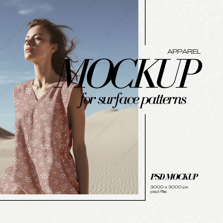 PSD Fashion AOP Mockup Bundle for Seamless Patterns