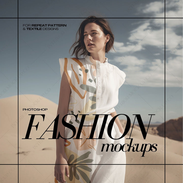 PSD Fashion AOP Mockup Bundle for Seamless Patterns