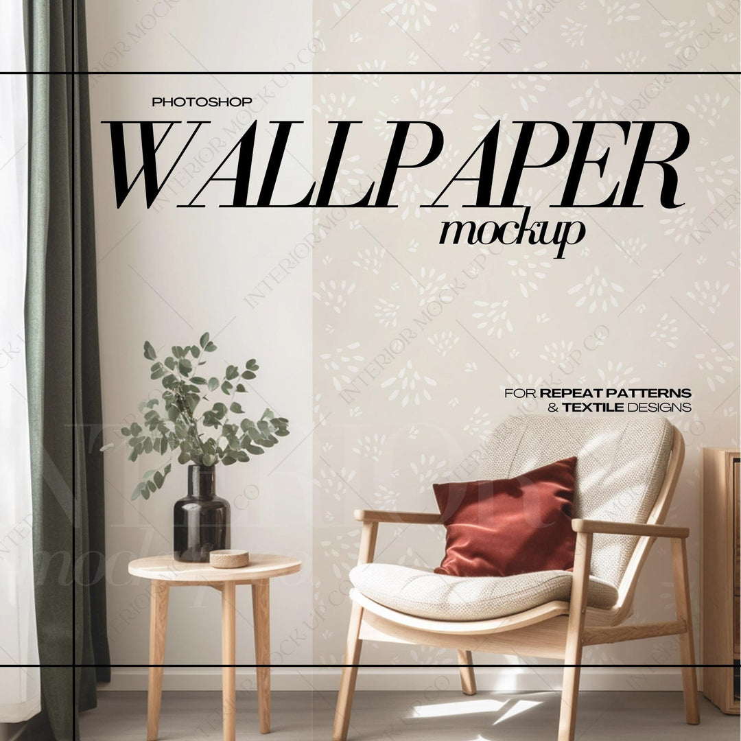 PSD Wallpaper Mockup - Modern Interior