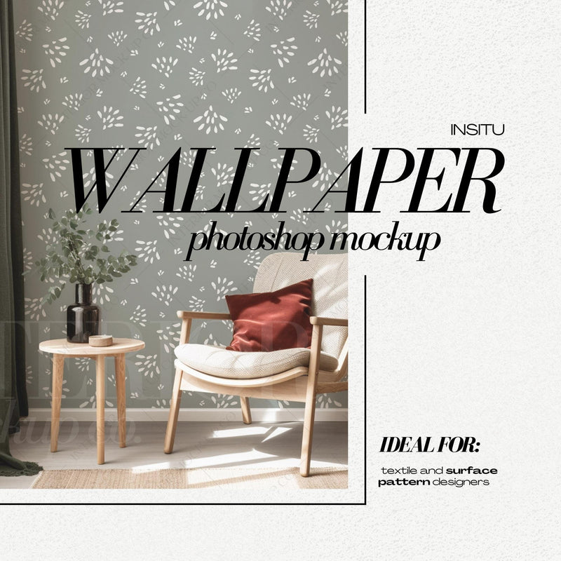 PSD Wallpaper Mockup - Modern Interior