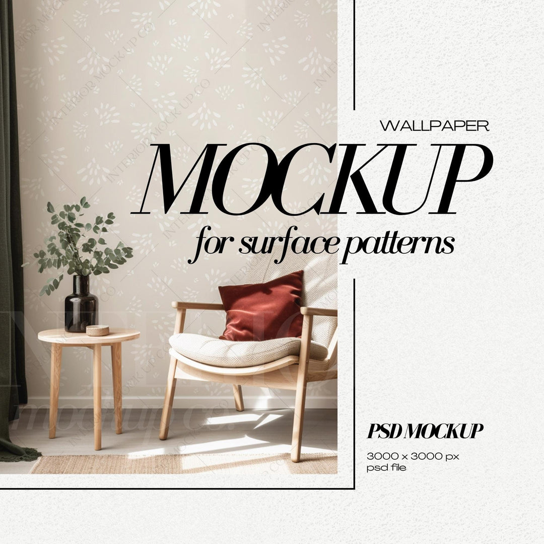 PSD Wallpaper Mockup - Modern Interior