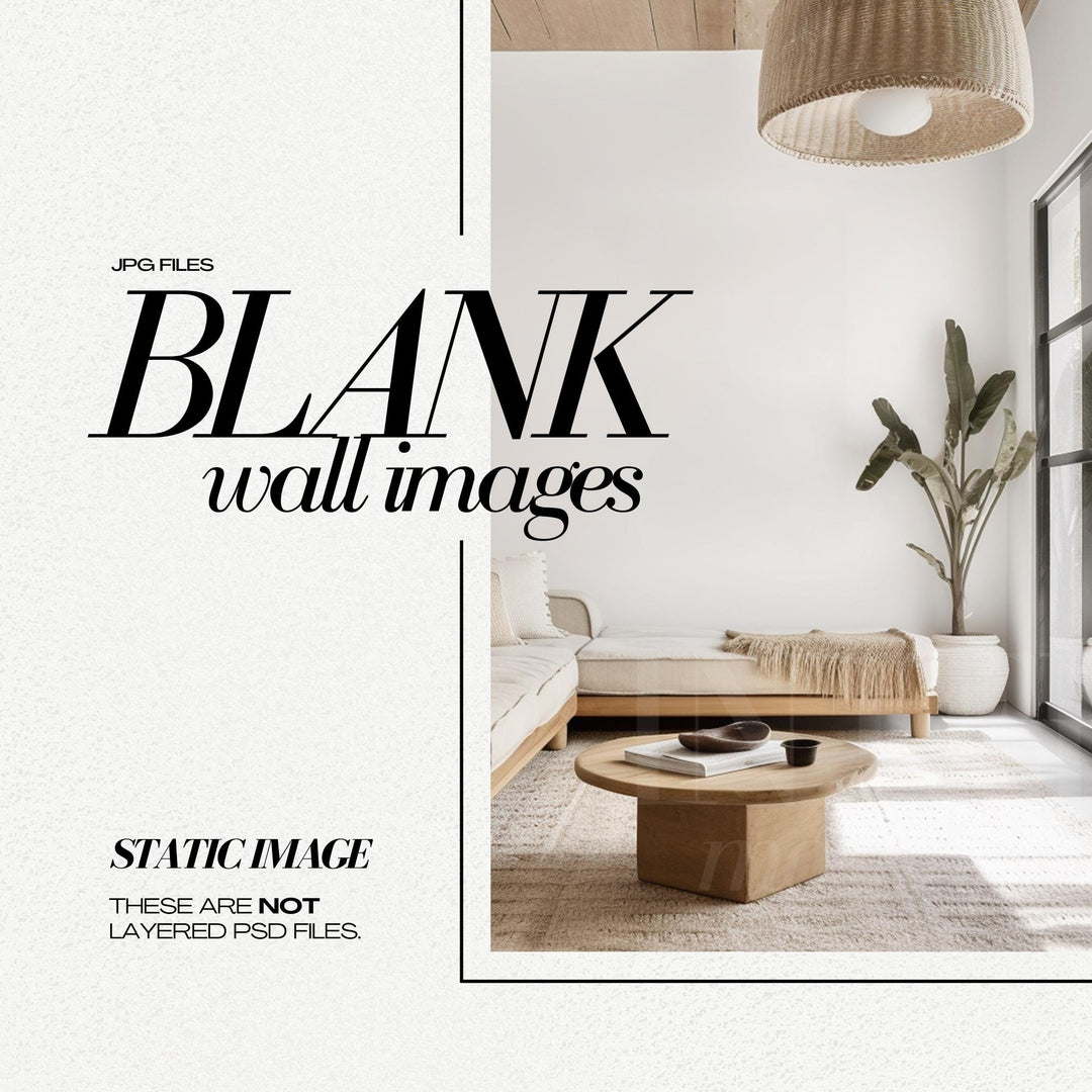 Boho Mockup Bundle Interior Blank Wall Stock Image