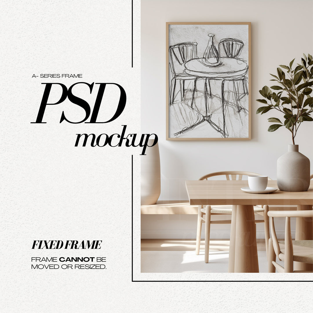 DIN A1 Frame Mockup PSD Vertical Frames Mock up for Art