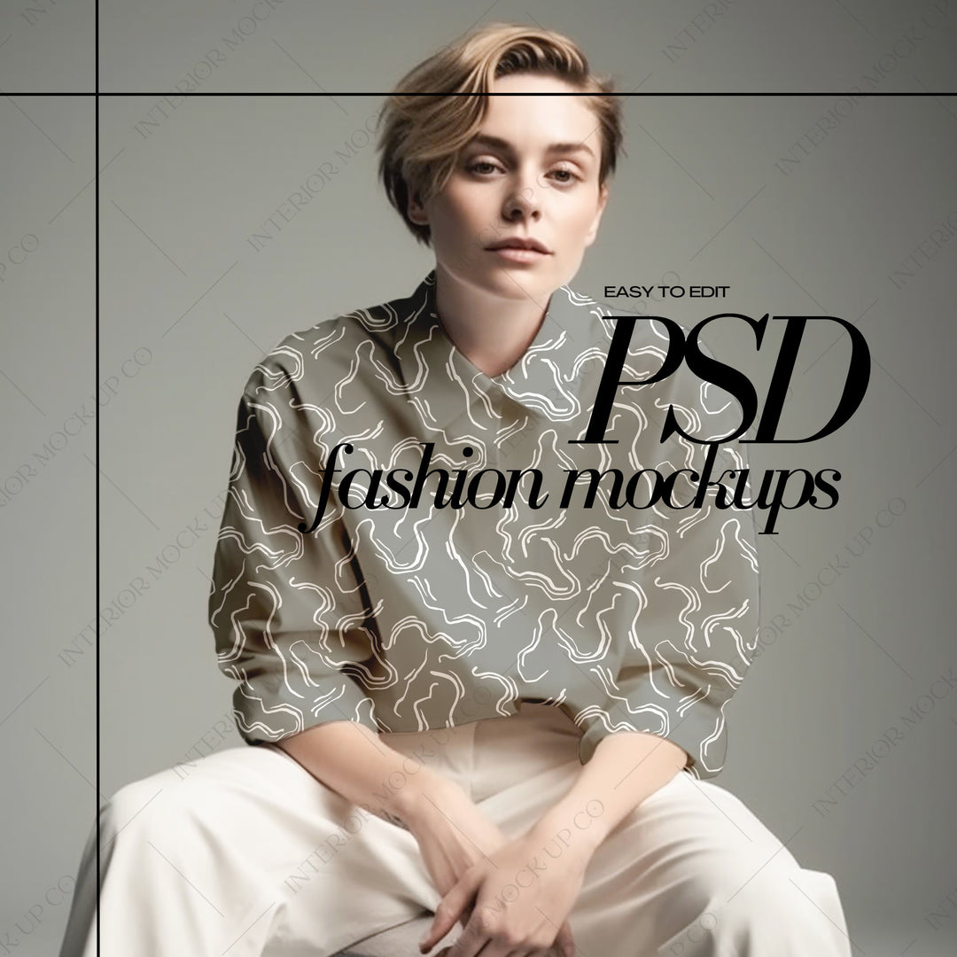 PSD Diverse Fashion Mockup for Apparel Patterns