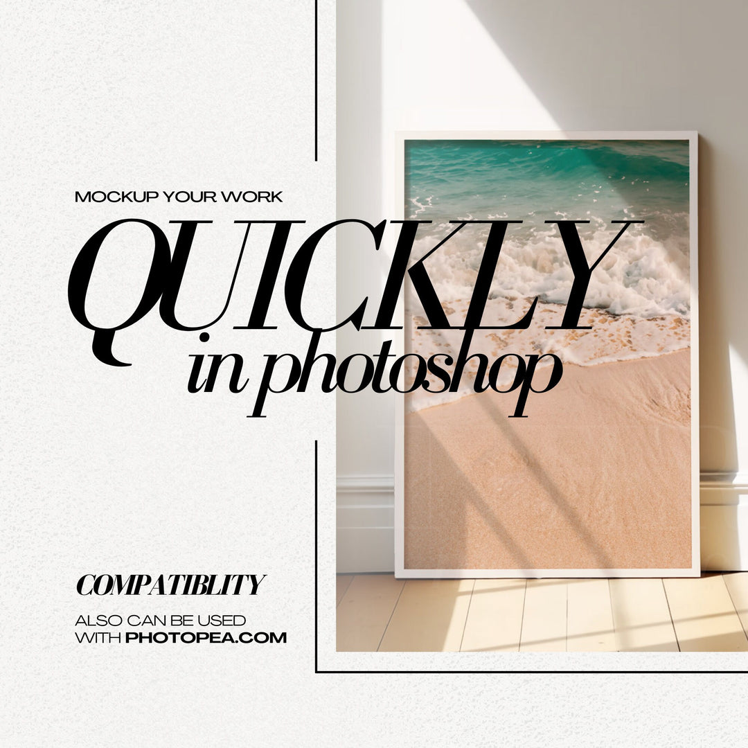 A2 Leaning Frame Mockup PSD for Wall Art