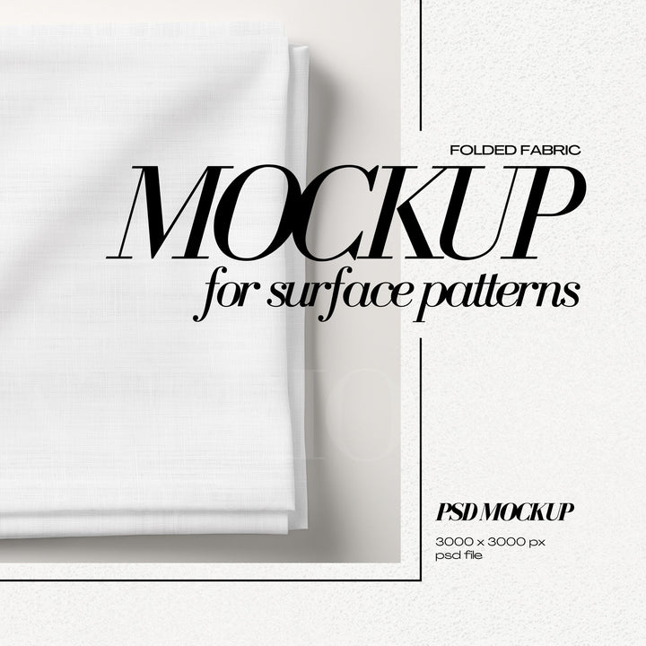 Folded Fabric Mockup - PSD Linen Mockups for Patterns