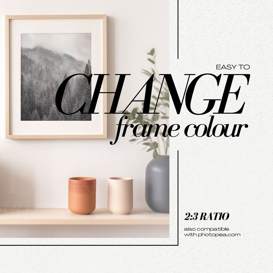 8x12 Colorful Art Frame Mockup for Small Artwork