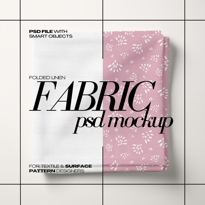 Folded Fabric Mockup - PSD Linen Mockups for Patterns