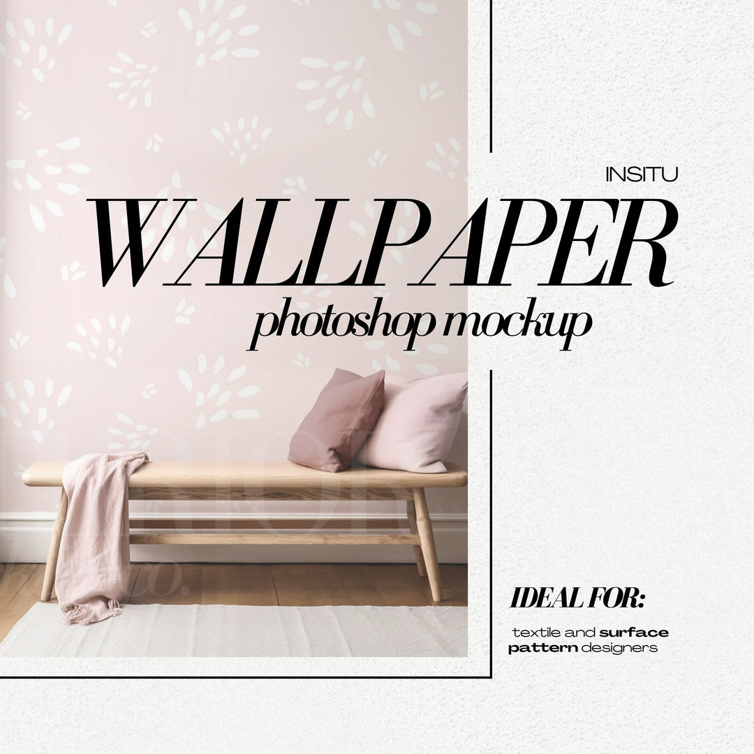 PSD Wallpaper Mockup - Surface Pattern Design