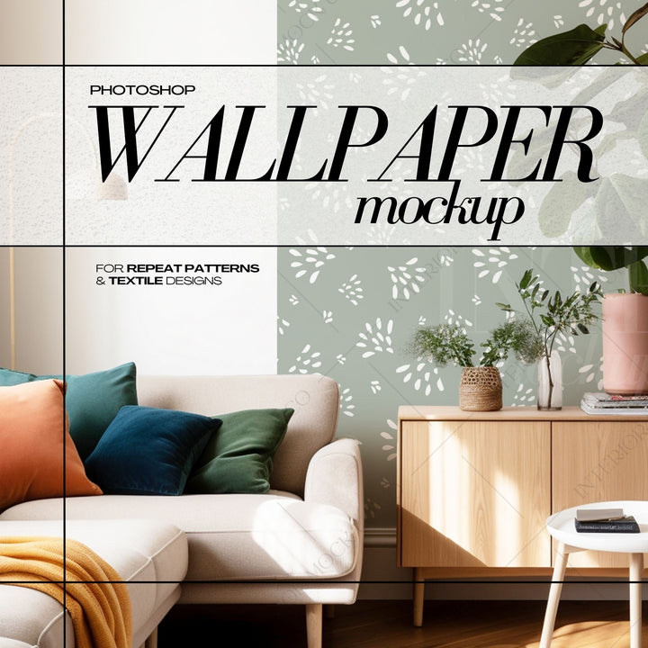 Bright Interior Wallpaper Mockup PSD