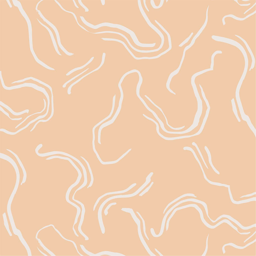 orange abstract line wallpaper peel stick